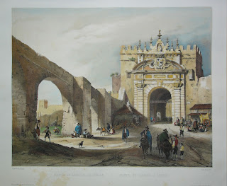 Imagen pintura histórica Puerta Carmona ubicada en la web del Apartamento turístico La Judería del Buen Viaje